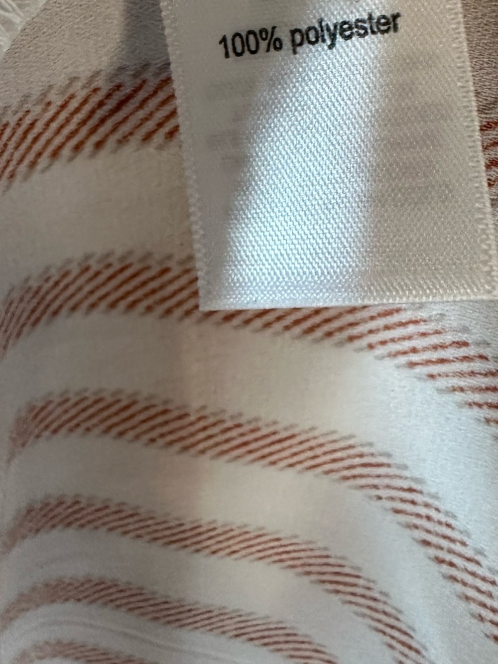 Maurices 2X Orange White Striped V Neck Blouse ⭐ 5 FOR $25 ⭐ - Picture 5 of 5